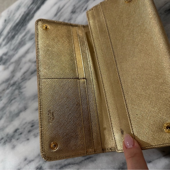 Prada Gold Long Wallet - Picture 14 of 15
